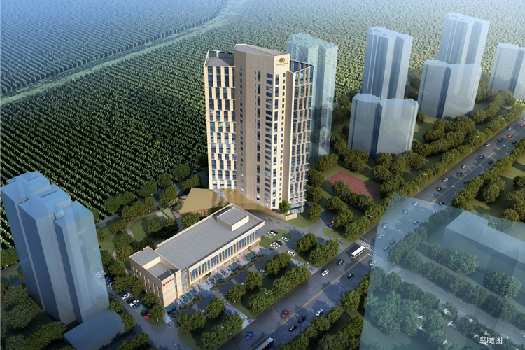 不负春景起好步，希尔顿逸林酒店公寓项目银行主体封顶大吉